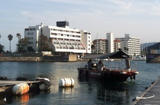 ホテル島花と湯巡りの渡し船
