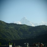ホテルの屋上から見れたヒマラヤ山脈